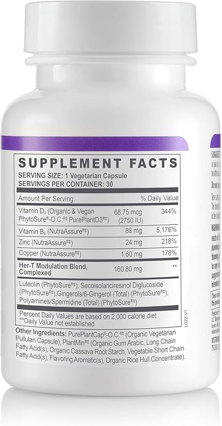 Biote Nutraceuticals - HER-T - Healthy Testosterone Balance Support for Women (30 Capsules)