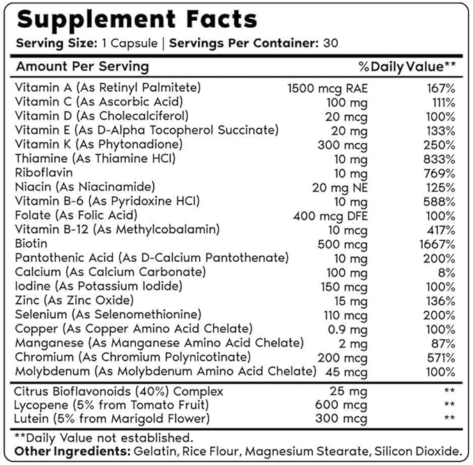 Primal Harvest Multivitamin & Primal Vision – Complete Support for Daily Wellness & Eye Health with Essential Vitamins & Nutrients