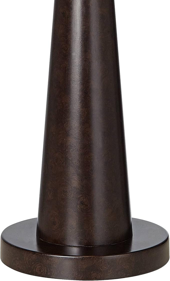 Franklin Iron Works Tremont Rustic Farmhouse Table Lamp 31 1/2" Tall Allegheny Bronze Brown Iron Burlap Fabric Drum Shade for Bedroom Living Room House Home Bedside Nightstand Office Entryway Kids