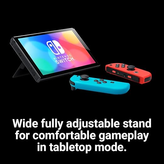 Nintendo Switch (OLED Model) - Neon Blue/Neon Red (Renewed)