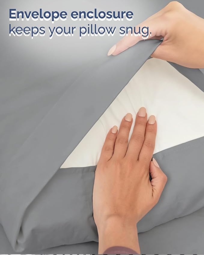 Twin 4 Piece Sheet Set - Comfy Breathable & Cooling - Ultra-Soft Hotel Luxury Bedding Set with 8-16 Inch Deep Pockets - 1 Flat & 1 Fitted Sheet & 2 Pillowcases - Wrinkle Free & Easy Care - Steel Blue