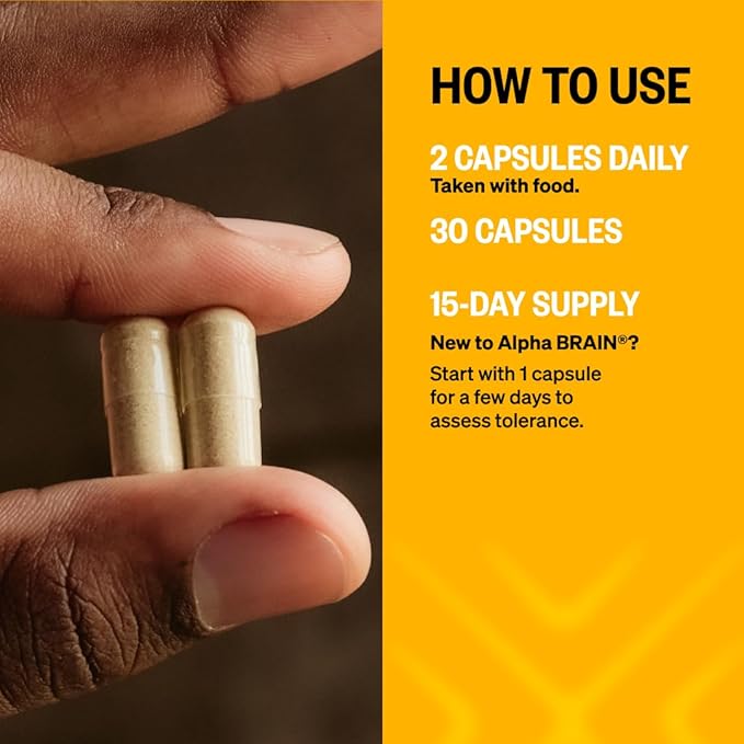 ONNIT Alpha Brain Nootropic Capsules for Men & Women, IGEN Non-GMO Tested Memory, Focus & Mental Clarity, with L-Theanine and Vitamin B6, 30 Count Each, Pack of 3 (90 Capsules)