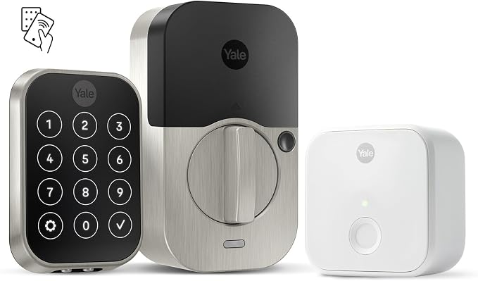 Yale Assure Lock 2 Plus Apple Home Keys, Satin Nickel Keyless Entry Door Lock with Wi-Fi Connected Touchscreen Keypad for Code Entry, YRD450-N-CB1-619