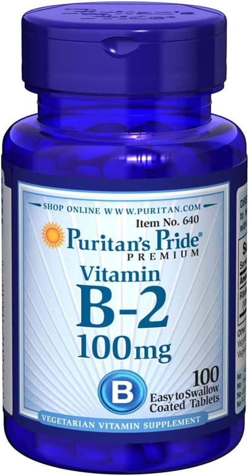 Puritan's Pride ビタミンB-2 100mg タブレット、100粒