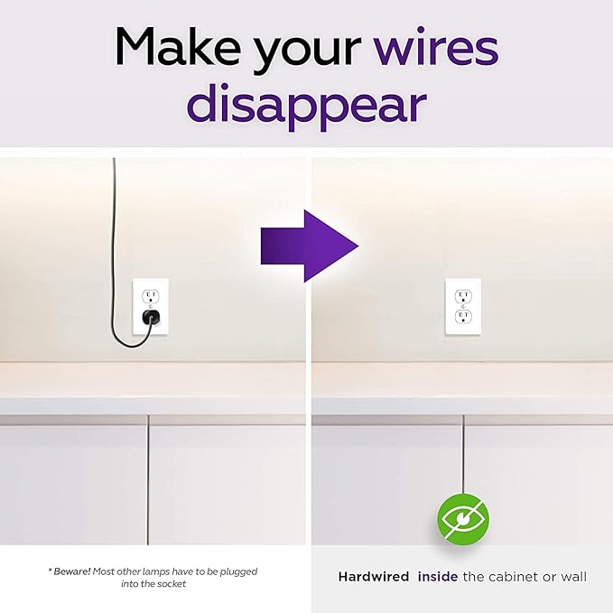 Hardwired LED Under Cabinet Task Lighting - 14 Watt, 21", Dimmable, 4000K (Cool White), Wide Body, Long Lasting Metal Base with Frost Lens