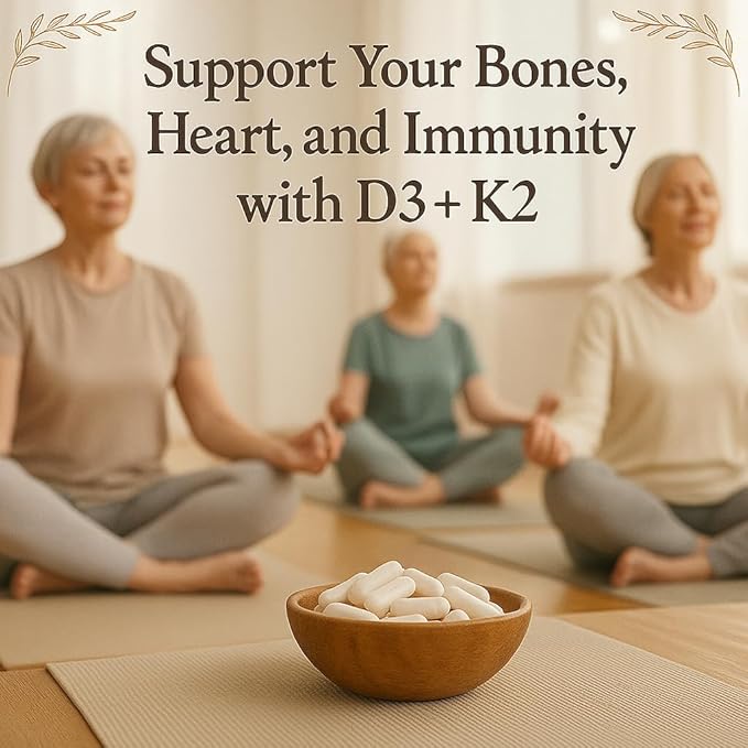 Me First Living – Complément de vitamine D3 K2 – Soutient la santé des os et du cœur – Formule sans OGM – 125 µg de vitamine D3 et 100 µg de vitamine K2 MK-7 – Complexe de vitamines D et K avec du calcium – Facile à avaler