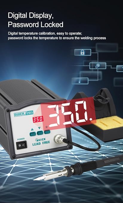 Sunshine 205 Electric Soldering Iron Station 150W High-Frequency Current Smart Power LeadFree Soldering Station Welding RepairTool