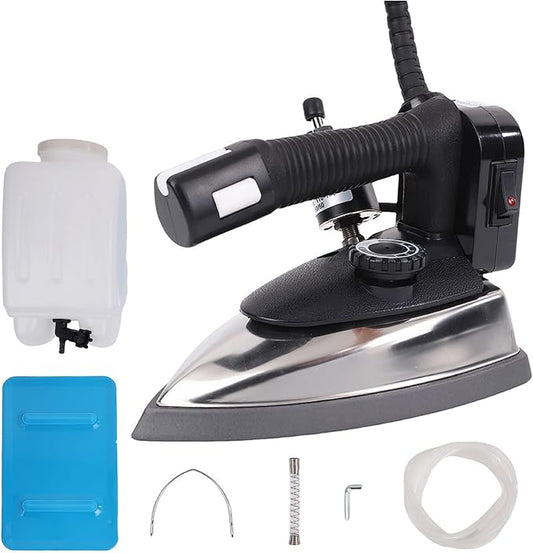 Industrial Electric Steam Iron 1200W Gravity Feed Steam Iron Temperature Adjustable with 3L Large-capacity Water Bottle Powerful Clothing Steamer for Ironing ﻿