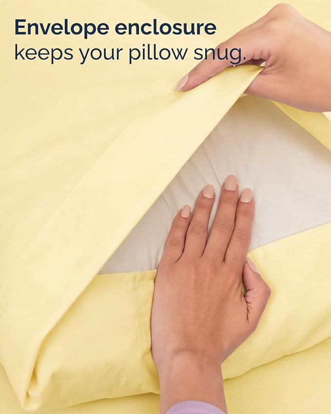 Twin XL 4 Piece Sheet Set - Comfy Breathable & Cooling - Ultra-Soft Hotel Luxury Bedding Set with 8-16 Inch Deep Pockets - 1 Flat & 1 Fitted Sheet & 2 Pillowcases - Wrinkle Free & Easy Care - Yellow