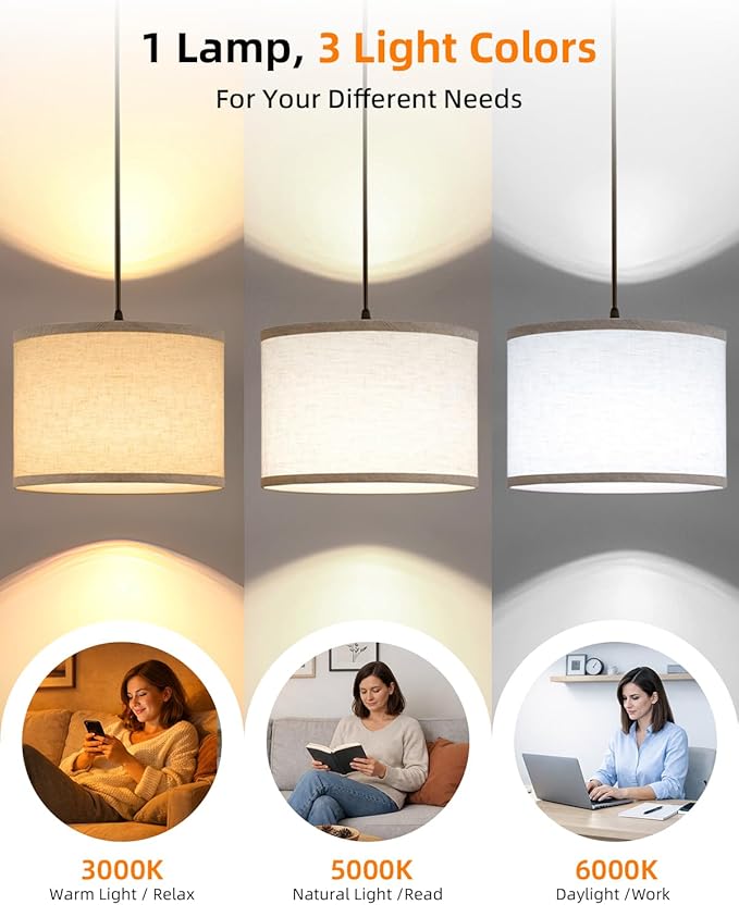 Arc Floor Lamp for Living Room, Dimmable Standing Lamp with Remote, Brightness & Color Temp Adjustable, Height Adjustable Arched Reading Light with LED Bulb, Black Tall Pole Lamp for Bedroom, Office