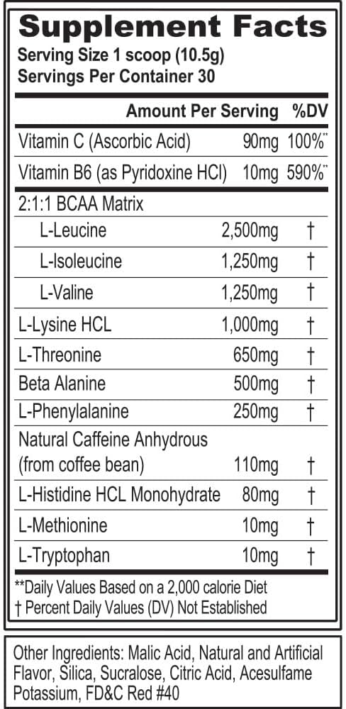 EAAs Amino Acids Powder - Energizing EAA Essential Amino Acids Pre & Post Workout Powder for Muscle Building Energy and Recovery Support with 7g per Serving Plus 5g BCAAs (Watermelon, 30 Servings)