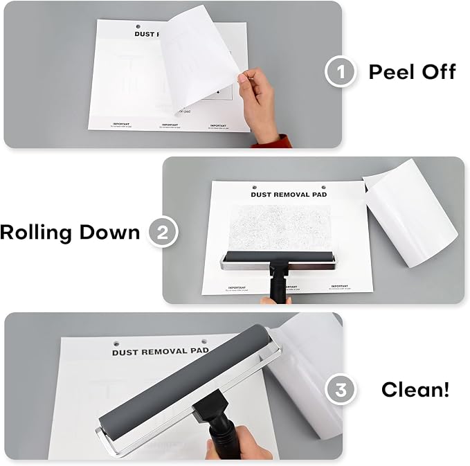 NEWISHTOOL Cleanroom Dust Removal Pad Self Sticky Paper - 30 Sheets | Dirt Lint Free Paper, Safe Collector Tool, Anti-Static Roller Cleaning Mat, No Adhesive Residue, for Electronics Industry