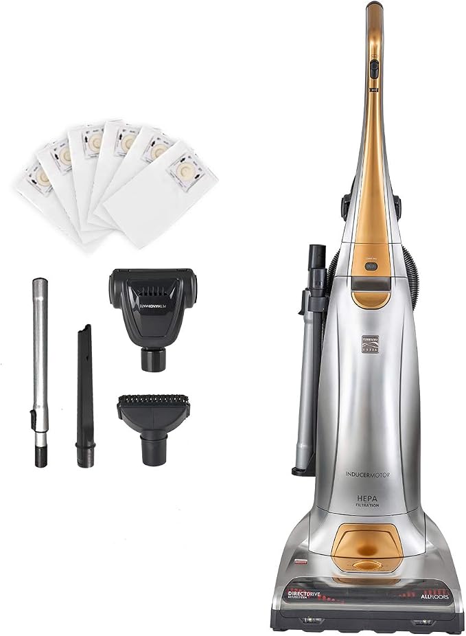Kenmore BU1017 Powerful Bagged Upright Vacuum Cleaner with 3-Motor | LED Dirt Sensor, HEPA Filter, 5-Level Height Adjustment & Pet Handi-Mate for Carpet, Hardwood Floor, Pet Hair and more