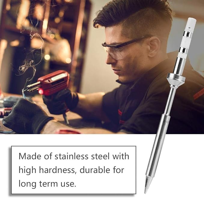 Mini Stainless Steel Soldering Iron Tips Replacement for TS100 TS B2 | Corrosion Resistant Precision Tip Set with Enhanced Thermal Conductivity
