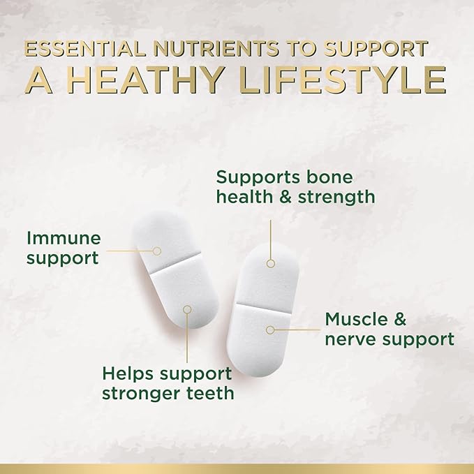 Calcium 1200 mg with Vitamin D3 - Per Serving - Bone Health Supplement - Vitamin D & Calcium Supplements for Women & Men - Bone Strength Support - Natural Calcium Pills - Bottled in USA - 120 Tablets