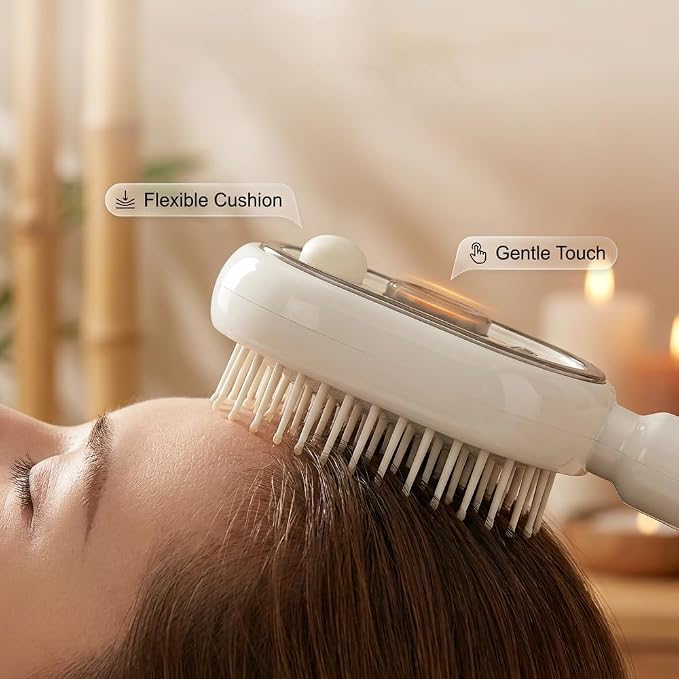 Upgrade Rechargeable 3 in 1 Self Cleaning Hair Brush with Water Spray, 2026 New Electric Steam Brush for Hair, Electric Spray Air Cushion Massage Comb for Long Short Hairs Frizz Control (Pink1)