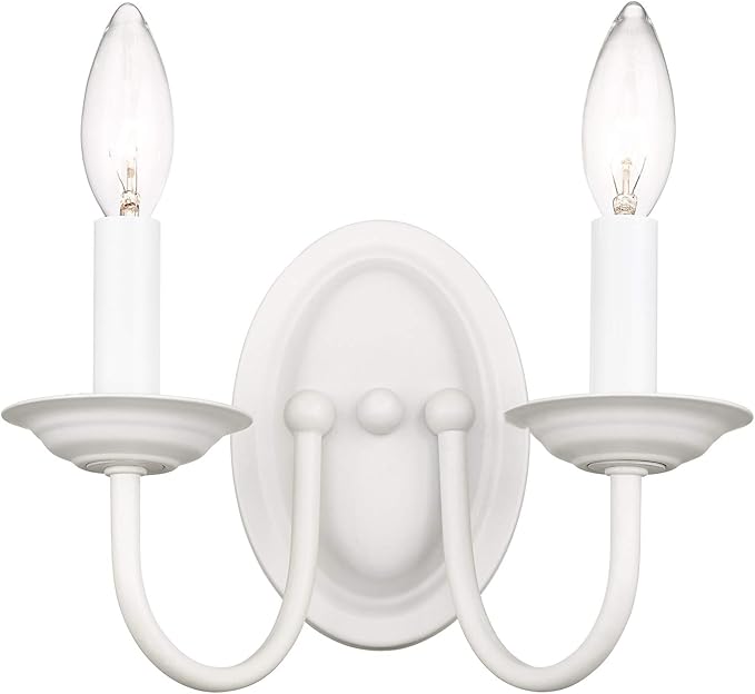 Livex Lighting 4152-03 Williamsburg 2-Light Wall Sconce, White