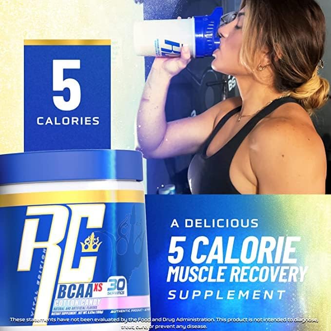 Ronnie Coleman Signature Series 30 Servings, XS BCAAs Amino Acids Powder with EAAs, Sugar Free Hydration Drink and Muscles Recovery Supplements, Guava Nectarine Flavored Post Workout Powder