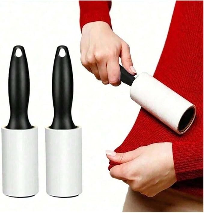80/160 Sheets Sticky Lint Roller - Pet Hair Remover Set Includes 1 Handle and 2/4 Refills(1 Handle 4 Rollers)