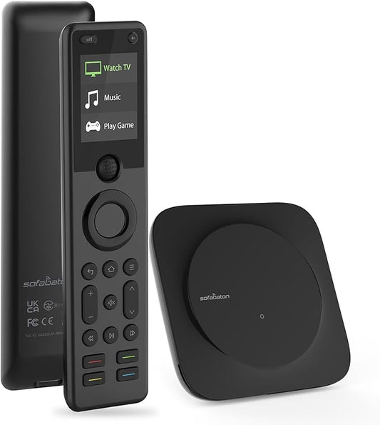 SofaBaton X1S Universal Remote Control with Hub, Improved Scroll, Smart Remote All in One with Customize One Touch Activities, Compatible with IR/Bluetooth/WiFi Devices