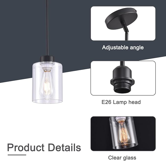 Pendant Lamp with Glass Shade, Modern Antique Brass Pendant Lights,Hanging Light Vintage Glass Shade, Island Light Pendant Light Fixture for Bedroom Living Room Kitchen