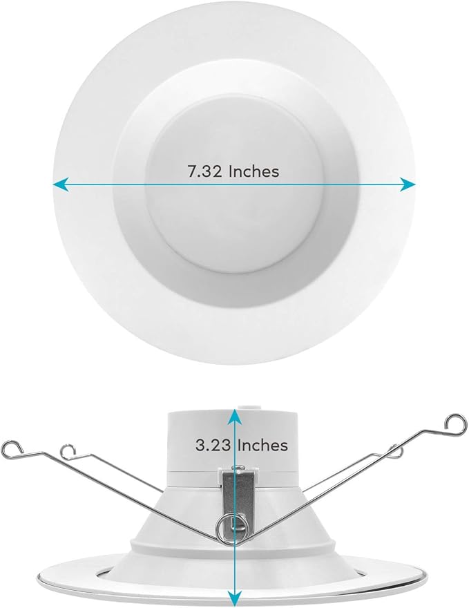 LUXRITE 5/6 Inch LED Recessed Retrofit Downlight, 14W=90W, CCT Color Selectable 2700K | 3000K | 3500K | 4000K | 5000K, Dimmable Can Light, 1100 Lumens, Wet Rated, Energy Star (12 Pack)