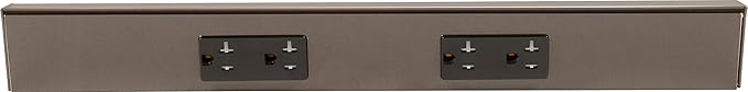 Task Lighting TR Series Angle Power Strip, 18 inch, 2 Dual Receptacles, Bronze