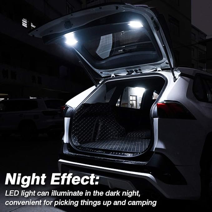 Powerty LED Lights for Toyota RAV4 2022-2024 2025 Accessories Cargo Lamps Decorative Atmosphere Lamp Trunk Ceiling Lighting 2 PCS