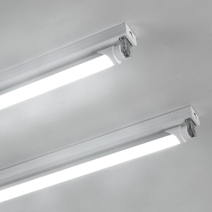 Barrina 4FT LED T8 Type B Light Tube, 24W, 3500LM, 6000K Bright Light, Ballast Bypass, 4 Foot T8 Fluorescent Replacement Tube, Dual-End Powered, T8 T10 T12 LED Replacement, Frosted Cover, 16 Packs