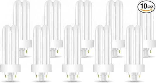Circle (10 Pack) PLT-26W 841, 4 Pin GX24q-3, 26 Watt Triple Tube, Compact Fluorescent Light Bulb