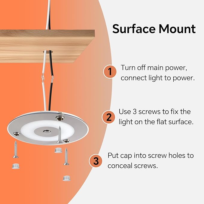 2 Pack 12V LED Ceiling Dome Light 400LM, 4.75" Dimmable Interior Light for RV Boat Camper Van Travel Trailer Truck Sailboat Interior Lighting,Surface Mount & Touch Switch (Warm White)