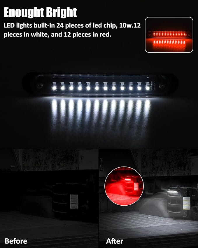 SUNPIE Red Dome Light for UTV SXS Interior Wireless Lighting Compatible with UTV Polaris(RZR) Talon/Pioneer CanAm(All Model) Kawasaki(Teryx/Mule) Golf Cart Yamaha, White and Red