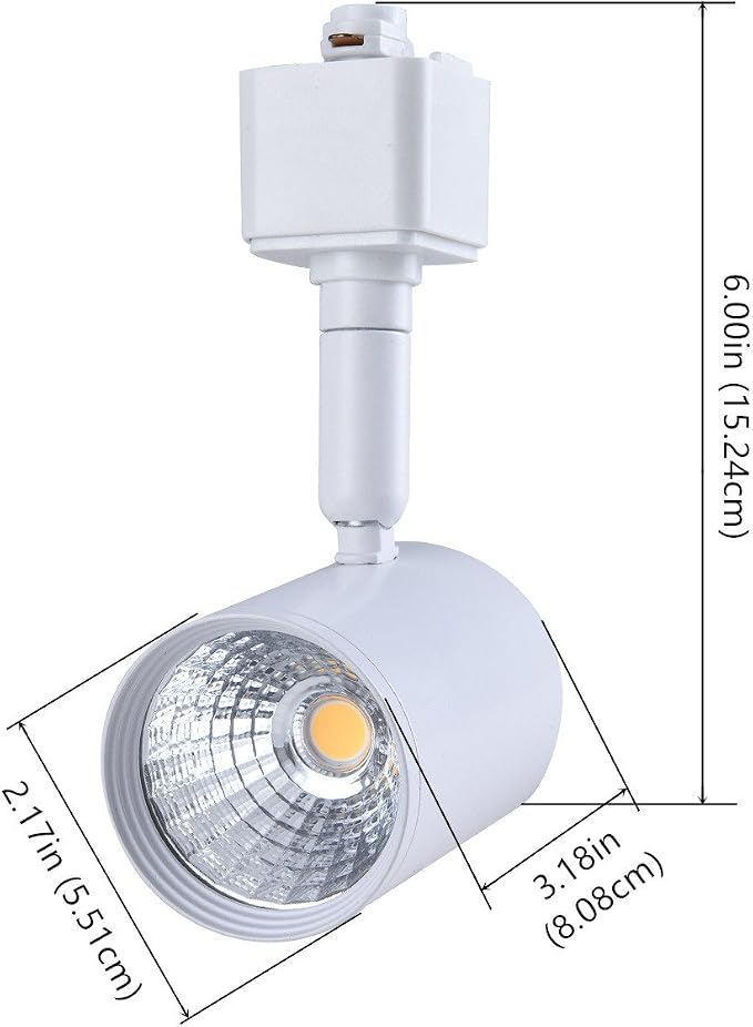 mirrea 12 Pack LED Track Lighting Heads Compatible with Single Circuit H Type Rail Ceiling Spotlight for Accent Task Wall Art Exhibition Lighting 6.5W White Painted (3000K Warm White)