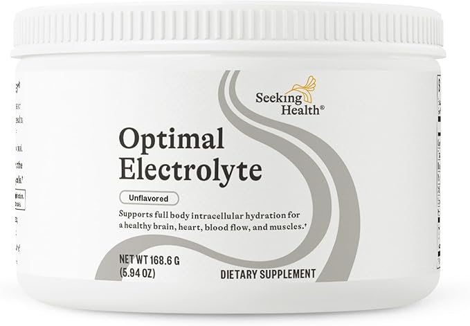 Seeking Health Optimal Electrolyte Powder, Unflavored, Healthy Energy and Endurance Support, Promotes Hydration and Healthy Muscles, Vegan and Vegetarian (30 Servings)*