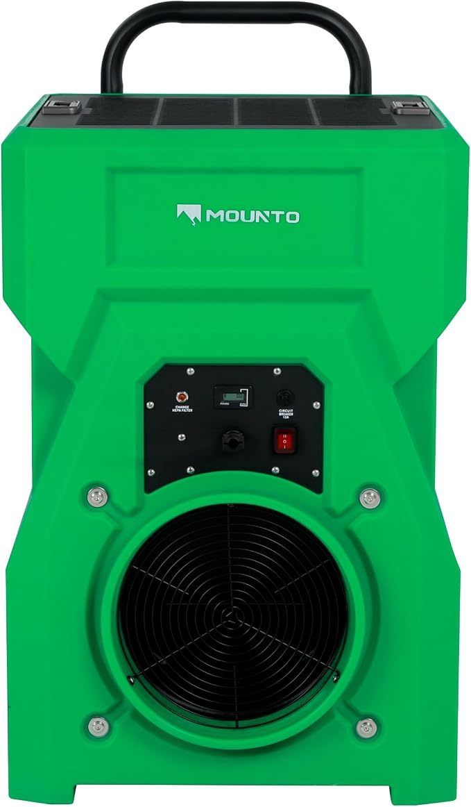 MOUNTO 1000cfm Portable Industrial Air Purifier Negative Air Scrubber - Powerful 1HP Motor, True HEPA Filter, 2-Speed, Handle and wheels 3-Year Warranty