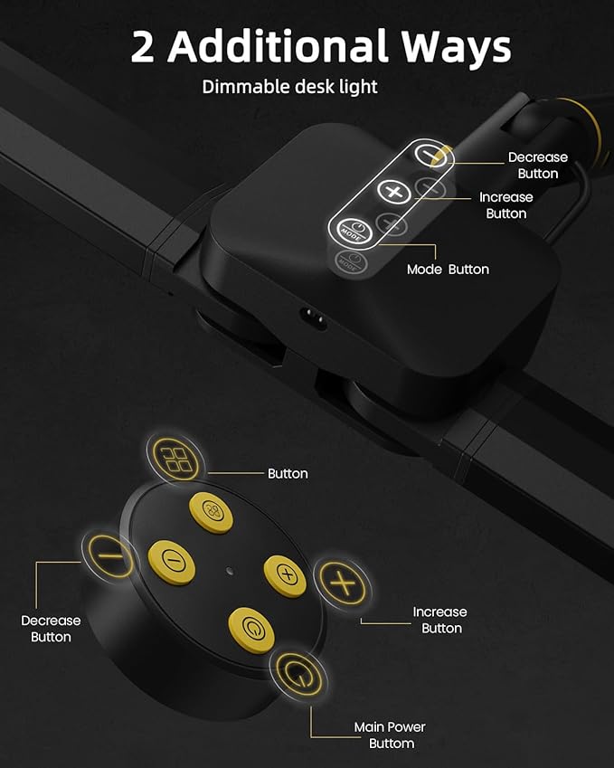LED Desk Lamp for Home Office, Sensor Switch, 270° Rotatable & Extendable Aluminum Alloy Arm Desk Light, 24W Dimmable Lamp, 3 Color Modes Eye-Caring Dual Monitor Reading Study Task Lamp