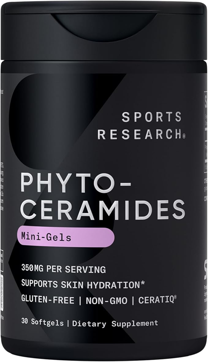 Sports Research Skin Health Bundle - Vitamin D3 K2 with Coconut Oil, Vegan Biotin 10,000mcg with Coconut Oil & Phytoceramides 350mg per Softgel Plant Derived Ceramides for Healthy Skin and Hydration