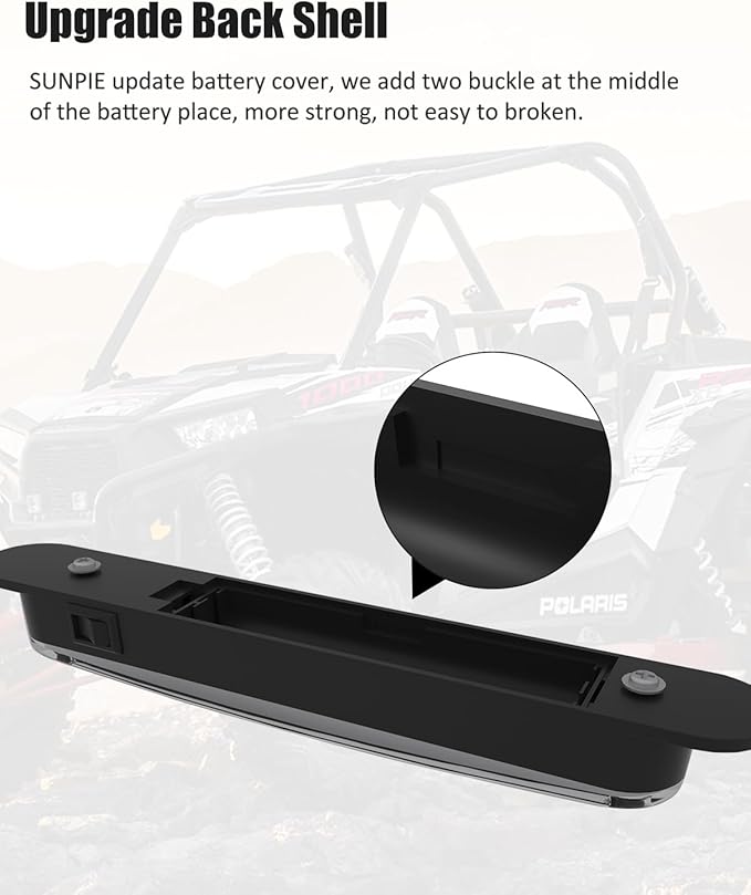 SUNPIE UTV Dome Light Universal SXS Wireless Interior Lights for Polaris Canam Pioneer/Talon Kawasaki Mule/Teryx Arctic Cat Golf Cart Boat Off-Road SXS All w/1.1/4in-2in Ironwork, Two Light Mode