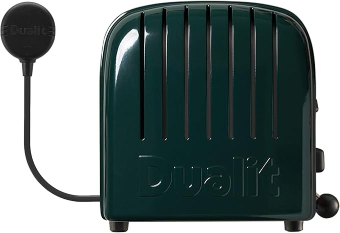 Dualit Classic 4 Slice NewGen Toaster - Stainless Steel - Hand Built in the UK - Replaceable ProHeat elements - Defrost Bread - Mechanical Timer - Evergreen Classic Toaster