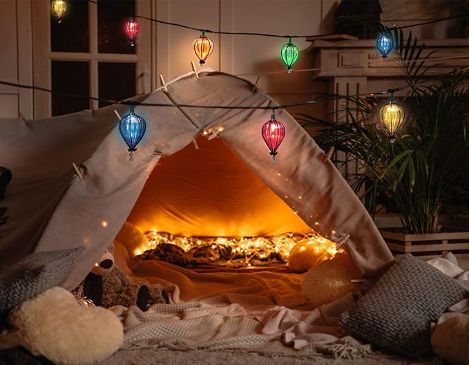 11FT Multicolor String Lights with 10 Bulbs, UL Listed Connectable Waterproof Decorative LED Lights Hanging for Backyard Patio, Indoor/Outdoor for Christmas Wedding Party Festival Lighting