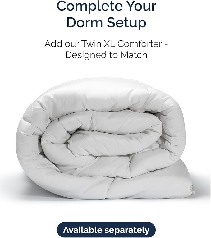 Twin XL 4 Piece Sheet Set - Comfy Breathable & Cooling - Ultra Soft Hotel Luxury Bedding Set w/ 8-16 Inch Deep Pockets - 1 Flat & 1 Fitted Sheet & 2 Pillowcases - Wrinkle Free and Easy Care - White