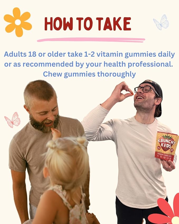 Vitamin D3 Gummies for Adults 5000 IU - Clean Ingredient Plant-Based Formula, Strawberry Flavor, Parent Formulated, Vegan, Dye-Free, Made in USA, 30 Count