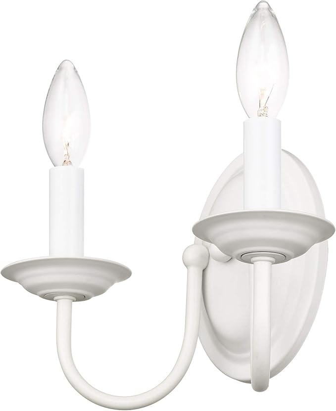 Livex Lighting 4152-03 Williamsburg 2-Light Wall Sconce, White