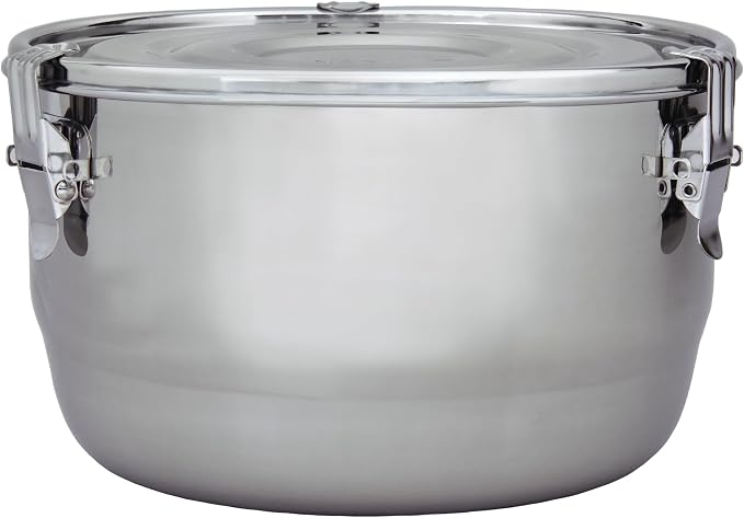 CVAULT 1/2 lb Storage Container | Air Tight & Light Resistant | Food Grade Stainless Steel | Includes 62% RH Pack