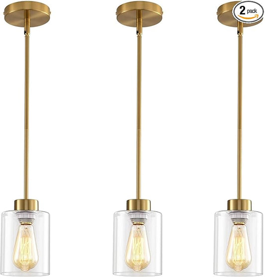 Modern Black Farmhouse Pendant Light with Glass Shade,Industrial Pendant Lighting, Adjustable Hanging Light Fixtures, Farmhouse Pendant Lighting