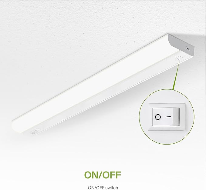ASD LED Under Cabinet Lighting Hardwired, 32 Inch 16W 2700K-5000K Selectable, 1436LM, CRI90+, Direct Wire Linkable Under Counter Lights for Kitchen, Dimmable Under Cabinet Lights, White, UL, 12 Pack