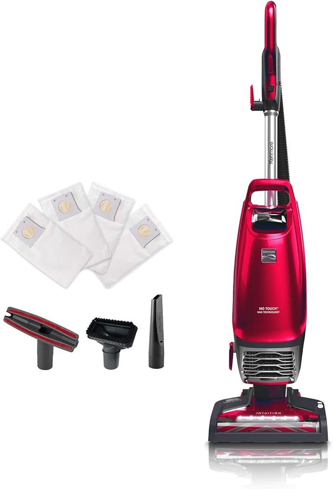 Kenmore BU4020 Intuition Bagged Upright Vacuum Lift-Up Carpet Cleaner 2-Motor Power Suction with HEPA Filter, Pet Handi-Mate, 3-in-1 Combination Tool