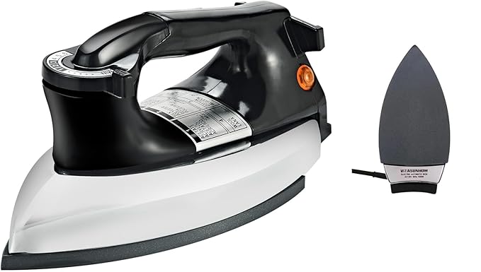 Dry Iron No Steam Lightweight 9ft Cord Non-Stick (Lightweight（1.4kg）)