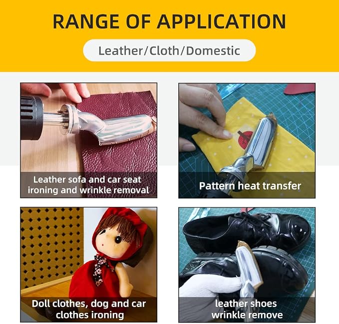 Digital Display Electric Mini Iron for Craft Leather Repair Shoes Bag Crease Removal Vinyl Heat Transfer Doll Clothes Ironing, 50-350℃ Adjustable, with High Temp Tape Black