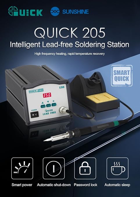 Sunshine 205 Electric Soldering Iron Station 150W High-Frequency Current Smart Power LeadFree Soldering Station Welding RepairTool